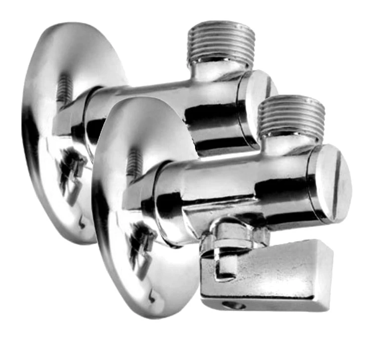 Kątowy zawór kulowy 1/2"x3/8”, z filtrem, para, chrom