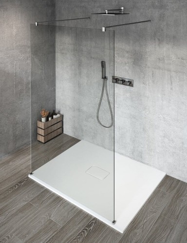 VARIO CHROME jednoczęściowa kabina przysznicowa Walk-In, szkło czyste, 800 mm