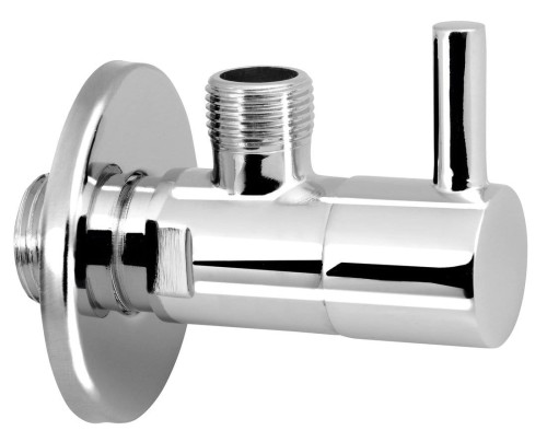 Kątowy zawór kulowy 1/2"x3/8“, okrągły, chrom