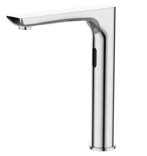 Bateria sensorowa umywalkowa wysoka 230V AC / 6V DC (4xAA), chrom
