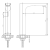 Rysunek techniczny - Bateria sensorowa umywalkowa wysoka 230V AC / 6V DC (4xAA), chrom