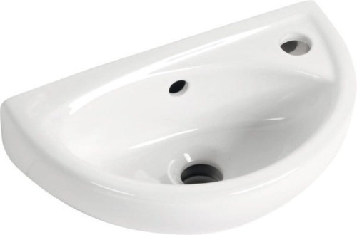 Umywalka ceramiczna CREAVIT OVAL 39,5 × 23 cm biała