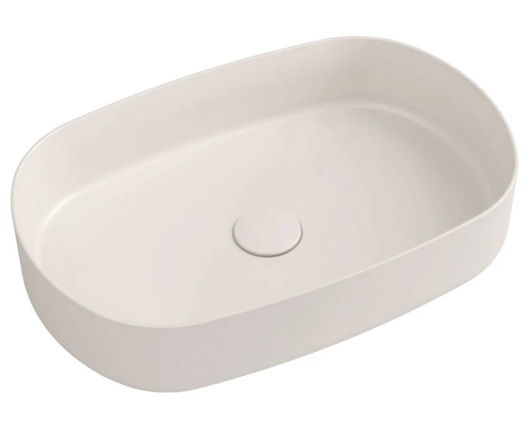 INFINITY OVAL umywalka nablatowa 55x36cm, ivory