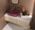 INFINITY OVAL umywalka ceramiczna nablatowa 55x36cm, maroon red mat #6