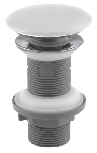 Odpływ umywalkowy 5/4", klik-klak, korek ceramiczny, 20-70mm, biały mat