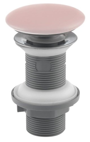 Odpływ umywalkowy 5/4", klik-klak, korek ceramiczny, 20-70mm, różowy mat Salmon