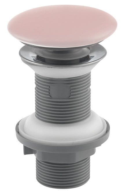 Odpływ umywalkowy 5/4", klik-klak, korek ceramiczny, 20-70mm, różowy mat Salmon