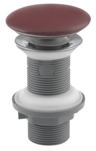 Odpływ umywalkowy 5/4", klik-klak, korek ceramiczny, 20-70mm, maroon red mat