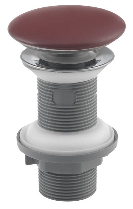 Odpływ umywalkowy 5/4", klik-klak, korek ceramiczny, 20-70mm, maroon red mat