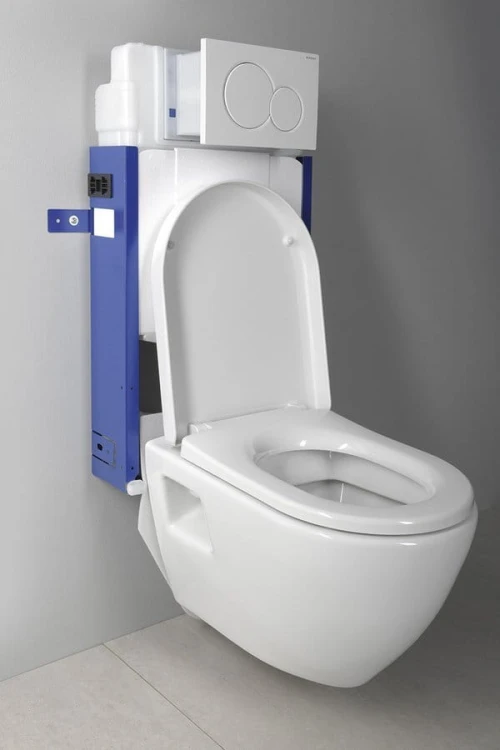 WC wisząca Nera ze spłuczką podtynkową i przyciskiem Geberit, biała #2