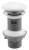 Odpływ umywalkowy 5/4", cklik-klak, korek ceramiczny, 20-70mm, biały