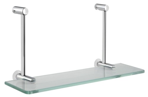 Półka szklana do powieszenia na kabinie prysznicowej 400x180x125mm, chrom