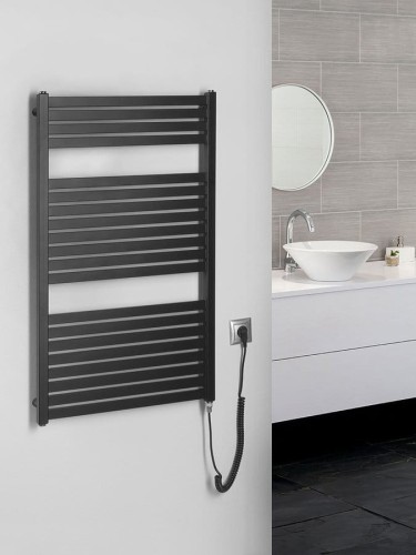 TONDI-E grzejnik elektryczny 600x970 mm, 400 W, czarny mat #2