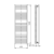 Rysunek techniczny - TONDI-E grzejnik elektryczny 450x1330 mm, 500 W, czarny mat