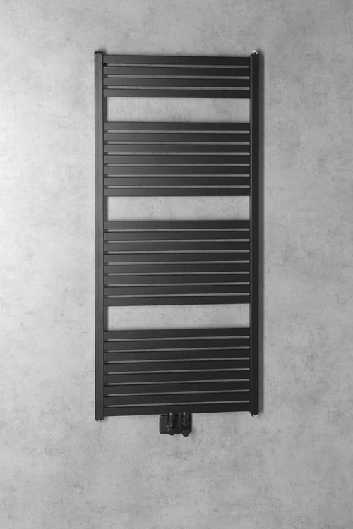 TONDI grzejnik łazienkowy 600x1330 mm, podłączenie centralne, czarny mat #3