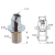 Rysunek techniczny - Gniazdo prysznicowe wannowe z kolankiem F1/2"-M15x1, chrom