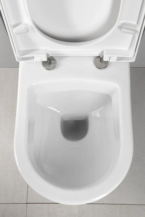 WC wisząca Nera z podtynkową spłuczką z płyt gipsowo-kartonowych i przyciskiem Geberit, biała #4