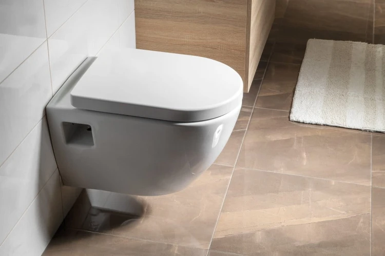 WC wisząca Nera z podtynkową spłuczką z płyt gipsowo-kartonowych i przyciskiem Geberit, biała #5