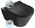 AVVA CLEANWASH WC wiszące z funkcją bidetu, Rimless, 35,5x53cm, czarny mat