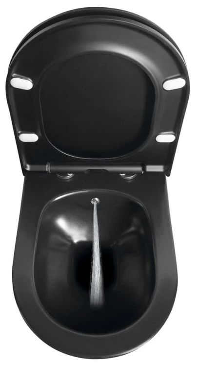 AVVA CLEANWASH WC wiszące z funkcją bidetu, Rimless, 35,5x53cm, czarny mat #3