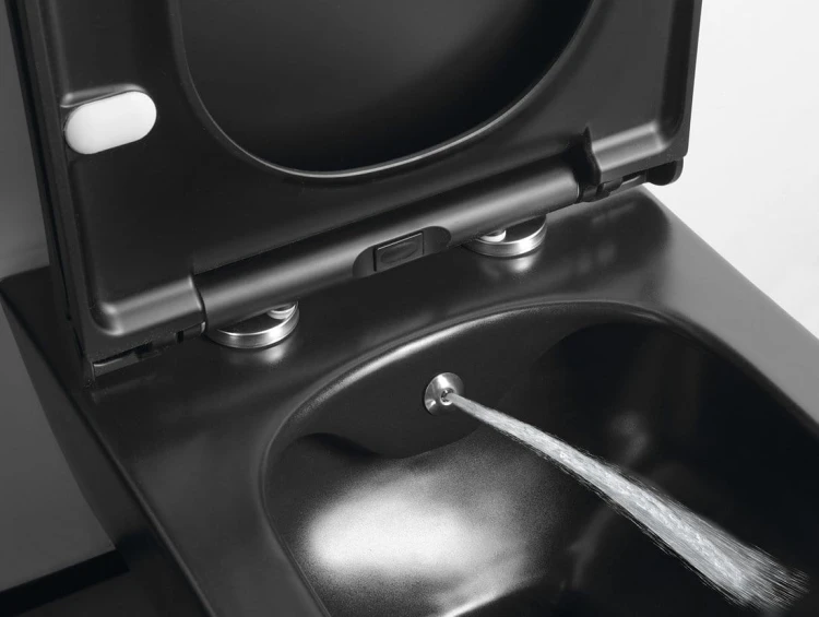 AVVA CLEANWASH WC wiszące z funkcją bidetu, Rimless, 35,5x53cm, czarny mat #4