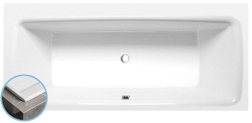 KVADRA SLIM wanna prostokątna 180x80x47cm, biała