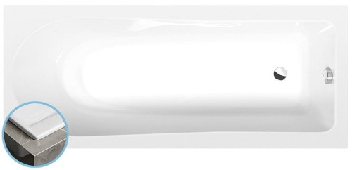 LISA SLIM wanna prostokątna 160x70x47cm, biała