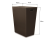 Rysunek techniczny - ECO PELLE kosz na pranie 47x60x30cm, brązowy