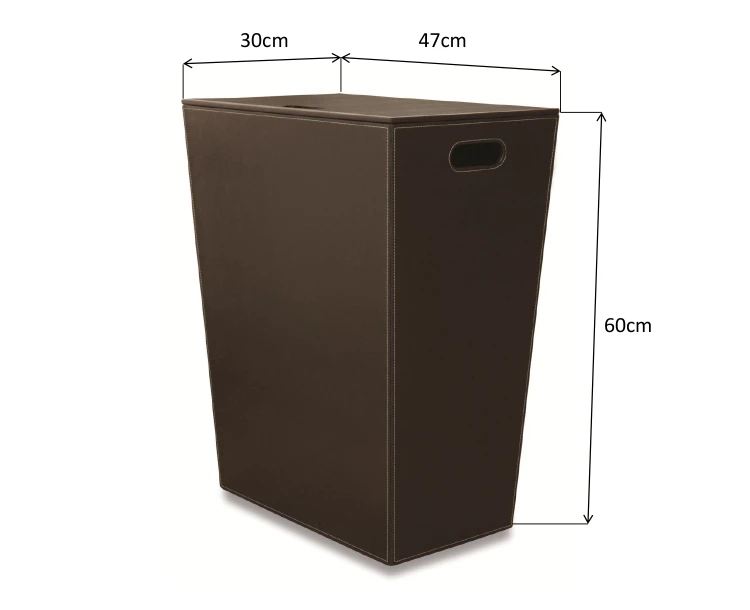 Rysunek techniczny - ECO PELLE kosz na pranie 47x60x30cm, brązowy