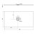 Rysunek techniczny - FLEXIA brodzik kompozytowy z możliwością docinania 150x80cm, biały mat