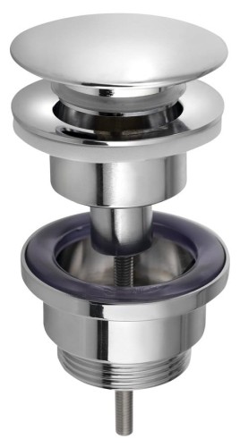 Korek umywalkowy 5/4“, klik-klak, duży grzybek, 10-55mm, chrom