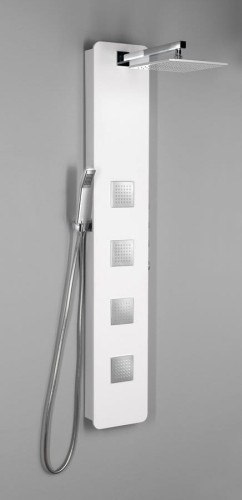 SPIRIT SQUARE panel prysznicowy z baterią termostatyczną 250x1550mm, biały #2