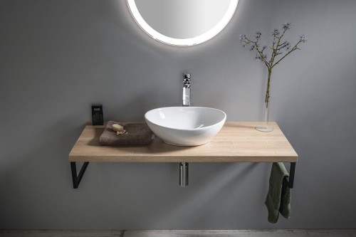 VEGA blat umywalkowy 125x45cm, dąb platin #2