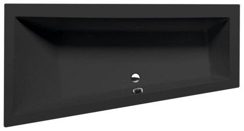 ANDRA L wanna asymetryczna 180x90x45cm, czarny mat