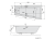 Rysunek techniczny - ANDRA R wanna asymetryczna 180x90x45cm, czarny mat