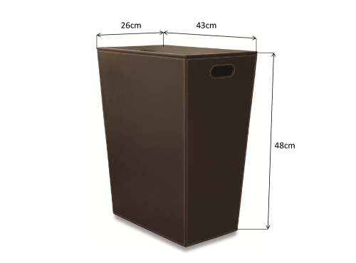 Rysunek techniczny - ECO PELLE kosz na pranie 43x48x26cm, brązowy