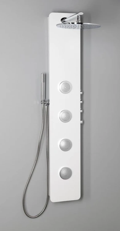 SPIRIT ROUND panel prysznicowy z baterią termostatyczną 250x1550mm, biały #3