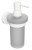 X-ROUND WHITE wiszący dozownik mydła 230ml, szkło mleczne, biały mat