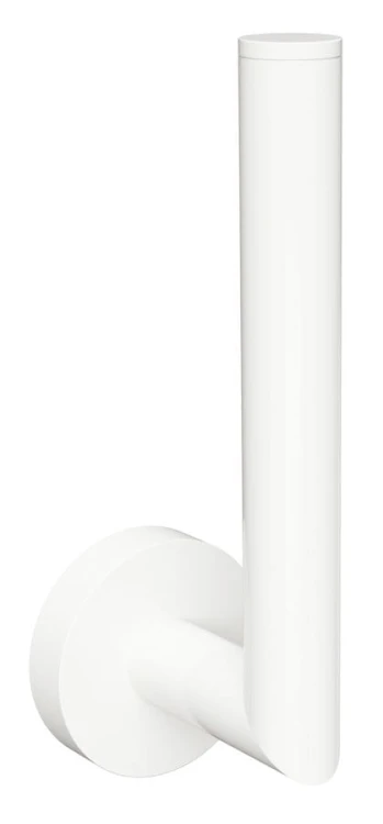 X-ROUND WHITE rezerwowy wieszak na papier toaletowy, biały mat