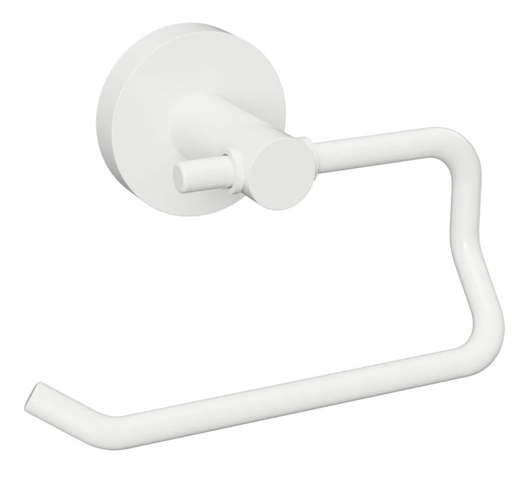 X-ROUND WHITE wieszak na papier toaletowy, biały mat