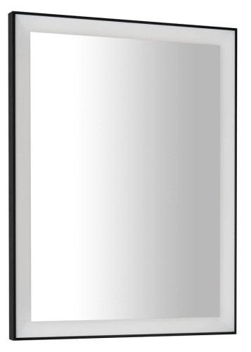 GANO lustro z oświetleniem LED 60x80cm, czarny