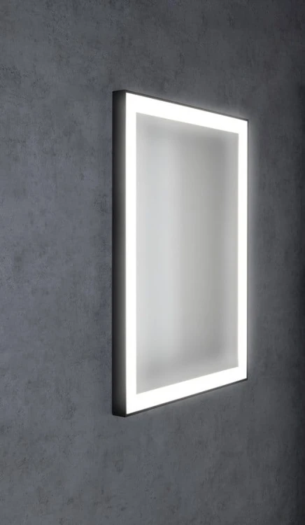 GANO lustro z oświetleniem LED 60x80cm, czarny #3