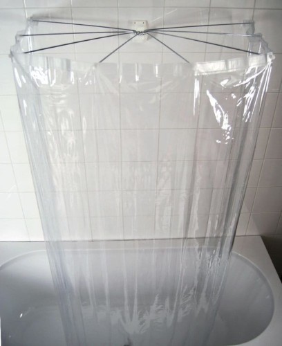 OMBRELLA kotara prysznicowa składana 100x70cm, przezroczysta #2