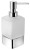 LOUNGE dozownik mydła do postawienia, 280 ml, szkło mleczne, chrom