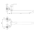 Rysunek techniczny - AQUALINE 35 bateria ścienna, rozstaw 100mm, uchwyt płaski 220mm, chrom
