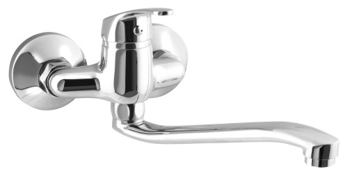 AQUALINE 35 bateria ścienna, 100mm rozstaw, uchwyt płaski podwyższony, chrom