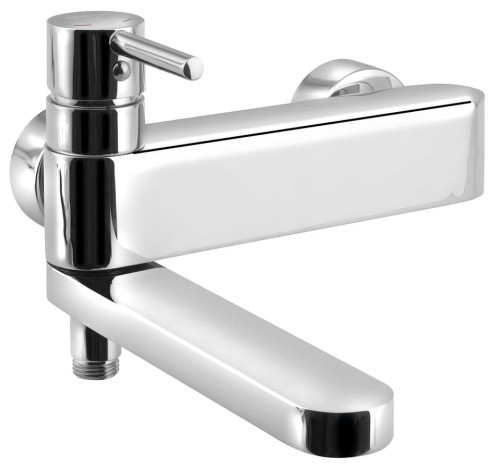 RHAPSODY bateria wannowa ścienna z obrotową wylewką, chrom