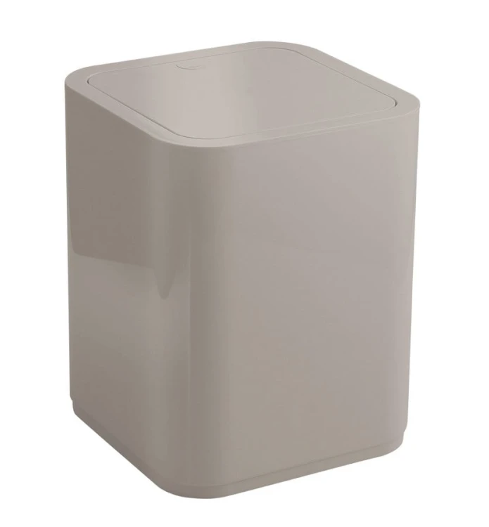 SEVENTY uchylny kosz na śmieci, 8l, plastikowy ABS, beżowy