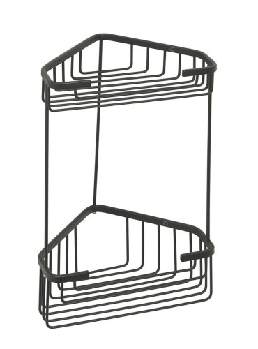 SMART podwójna półka narożna 175x325x175mm, czarny