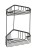 SMART podwójna półka narożna 175x325x175mm, czarny